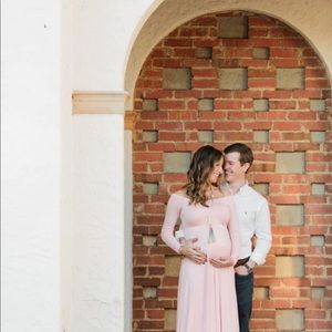 Pink blush maternity dress